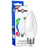 Светодиодная лампа Biom 4w E27 4500K свеча