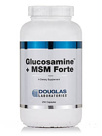 Глюкозамін + МСМ Форте, Glucosamine + MSM Forte, Douglas Laboratories, 250 капсул