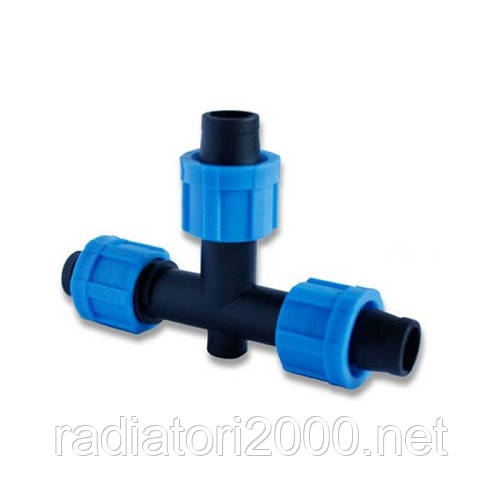 Трійник затискний для крапельної стрічки (Польща)