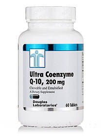 Ультра Коензим Q-10, Ultra Coenzyme Q-10, 200 мг (жовті), Douglas Laboratories, 60 таблеток