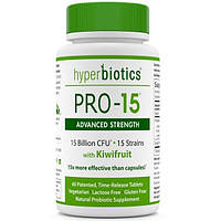 Hyperbiotics, PRO-15, Advanced Strength, With Kiwifruit, 15 Billion CFU, 60 Tablets