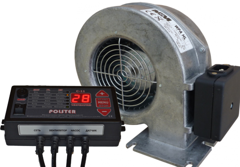 Комплект автоматики Polster C-11 + WPA 117 до дров'яного котла (Польща)