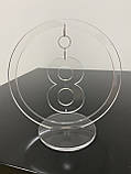 Номерок на стіл прозорий круглий з підвішеною цифрою з акрилу 5 мм Manific Decor, фото 2