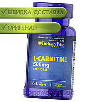 Л-карнітин Puritan's Pride L-Carnitine 500 mg 60 таб Жироспалювач хіт продажів, фото 3
