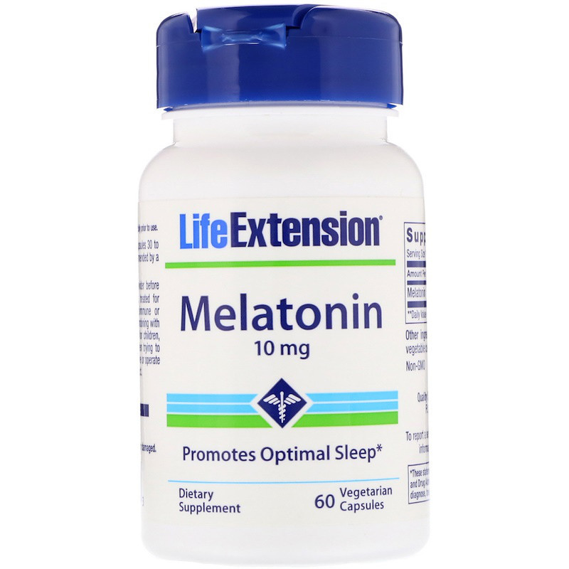 Мелатонін 10 мг, Life Extension, 60 капсул, фото 1