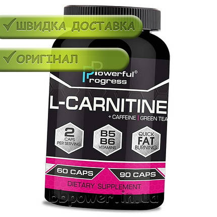 Жіросжігателя Powerful Progress L-Carnitine 60 капс, фото 2