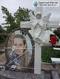 Гранитный комплекс молодой девушке из гранита и мрамора. Донецкая обл., г. Угледар 10
