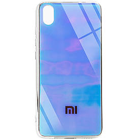 Дзеркальний чохол для Xiaomi Redmi 7a з модним градієнтом, Logo Chameleon Series, блакитний