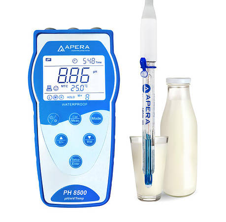 Портативний pH-метр PH8500-DP для молочних продуктів (молоко, вершки, йогурт) і рідких харчових продуктів з GLP, фото 1