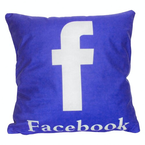 Наволочка на подушку Facebook 43х43 см, декоративная - фото 1 - id-p634312416