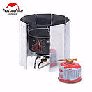 Вітрозахисний екран для газових пальників та плит Naturehike з алюмінію 10 секцій, фото 2