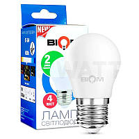 Светодиодная лампа Biom 4w E27 3000K шар