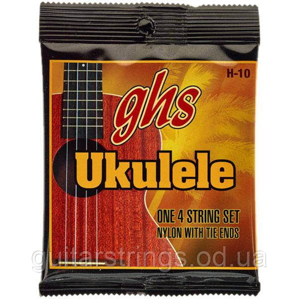 Струны GHS H-10 Black Nylon Tie End Concert or Soprano Ukulele, фото 1