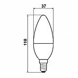 Свiтлодiодна лампа Biom 7w E14 3000K свеча, фото 4