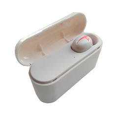 Гарнітура Bluetooth 5.0, бездротовий навушник з мікрофоном HBQ Q32 Single Logo Білі