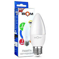 Свiтлодiодна лампа Biom 7w E27 3000K свічка