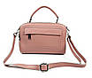 Жіноча сумка Galanty Натуральна шкіра 24 х 17 х 7 см Рожева, фото 2