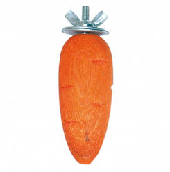 Погризувач для гризуна морквинка з насічками, 2 шт, 7*3,5 см