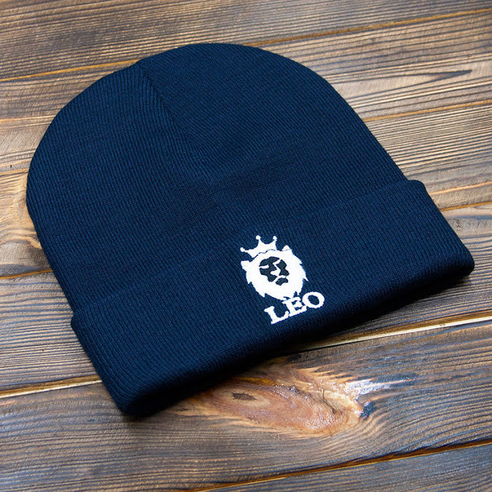 Шапка Мужская Стильная Leo Navy
