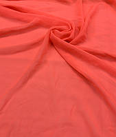 Ткань Шифон цвет Коралл (ш 150 см) для пошива платьев,юбок,блузок,украшения
