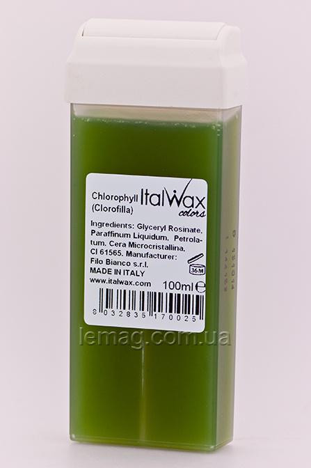 ItalWax Віск у касетах із широким роликом, 100 мл - Хлорофіл