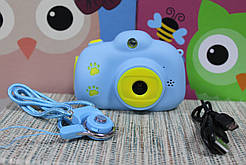 Дитячий фотоапарат HD Kids camera 2.4 діагональ блакитний із селфі камерою