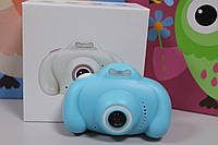 Фотоаппарат детский цифровой Kids camera с селфи камерой голубой