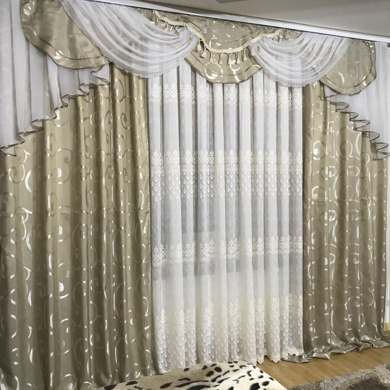 Комплект Штор с Ламбрекеном № 409 Беж — Купить Недорого на Bigl.ua ...