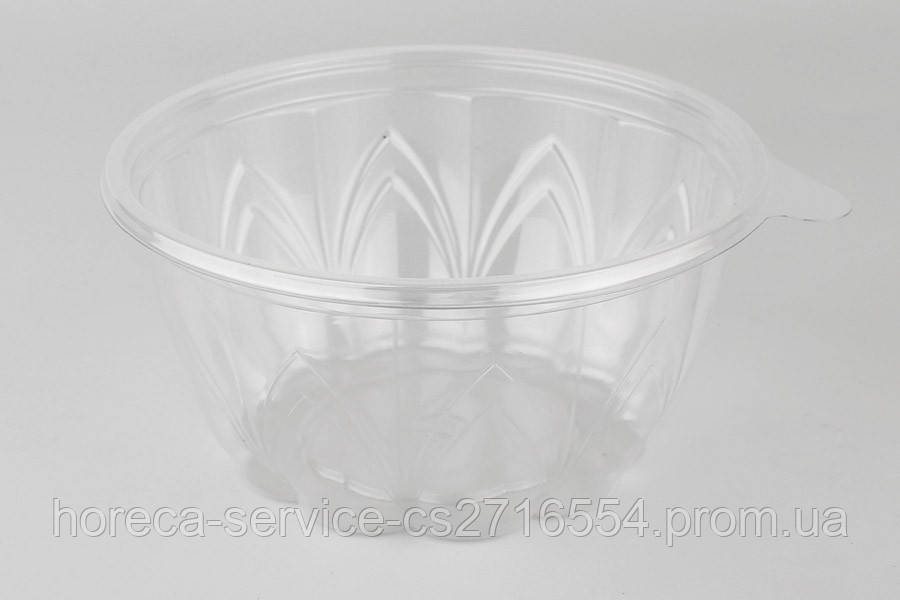 Контейнер РЕТ круглий прозорий з орнаментом 500 мл., фото 1