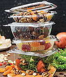 Ланч-бокс РЕТ з кришкою прозорий 350 мл., фото 2
