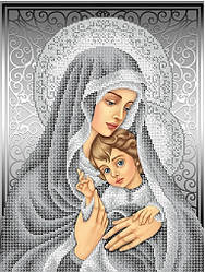 Картина для вишивки бісером "Мадонна з немовлям" (срібло) (БСР-3339)
