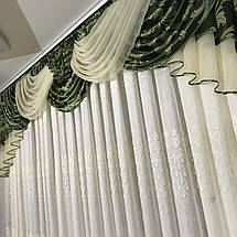 Комплект штор з ламбрекеном з блекаута №315 зелений, фото 3