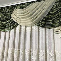 Комплект штор з ламбрекеном з блекаута №315 зелений, фото 5