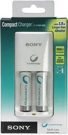 Зарядний пристрій для акумуляторів Sony Compact Charger + 2xAA 1000 mAh