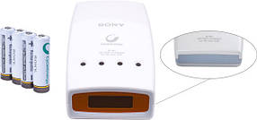Зарядний пристрій для акумуляторів Sony Super Quick Charger with LCD + 4xAA 2700mAh
