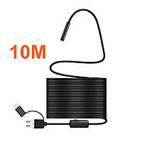 USB ендоскоп із жорстким кабелем 10 метрів Full HD 1080p — Автомобільний технічний бороскоп для телефону