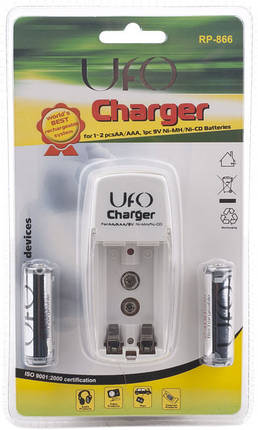 Зарядний пристрій для акумуляторів UFO RP-866 +2xHR6 Ni-MH 2300 mAh Photo Kit, фото 3