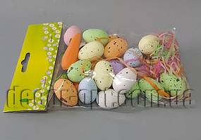 Яйця пінопластові кольорові з морквами 3 см/24 шт. 47