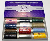 Швейная нитка KIWI" №40 Цвет Цветной набор (12 цветов) «Микс»