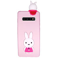 Чехол Cartoon 3D Case для Samsung G973 Galaxy S10 Кролик