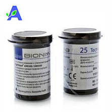 Тест смужки Біонайм GS300 ( Bionime Rightest ) 50 шт строк до 02.08.2025 для глюкометрів GM 110 і GM 300, фото 2