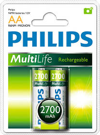 АККУМУЛЯТОР PHILIPS MULTILIFE NI-MH R6 2700 MAH 1X2 ШТ