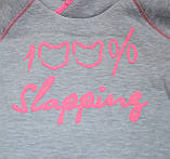 Дитяча толстовка для дівчинки TL-19-37 *Написи* (колір: Сірий, Розміри — 110, 116), фото 4