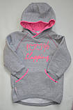 Дитяча толстовка для дівчинки TL-19-37 *Написи* (колір: Сірий, Розміри — 110, 116), фото 2