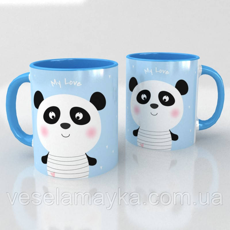 Блакитна чашка "My love 2", фото 1