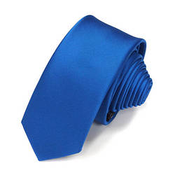 Синя вузька краватка, мікрофібра високої якості