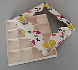 Коробка для цукерок із віконцем "Квіти" 155*155*30, фото 3