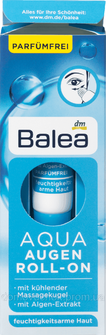 Крем ролик  під очі  Balea  Augencreme Aqua Augen Roll-On 15мл