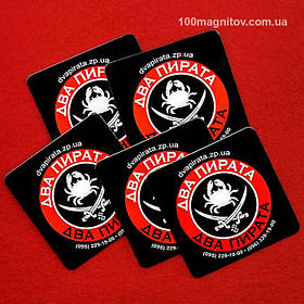 Рекламный магнит на заказ. Размер 63х63 мм 5