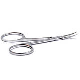 Манікюрні ножиці для кутикули Olton 100 мм (10 см, 25 мм — різальна частина), у шкіряному чохлі, фото 4